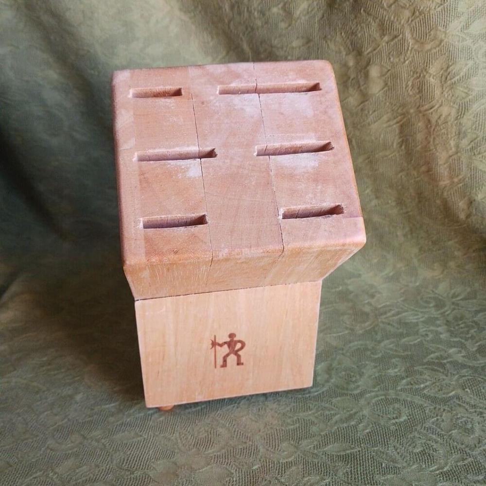 JA Henckels International 6 Slot Solid Wood Knife Block